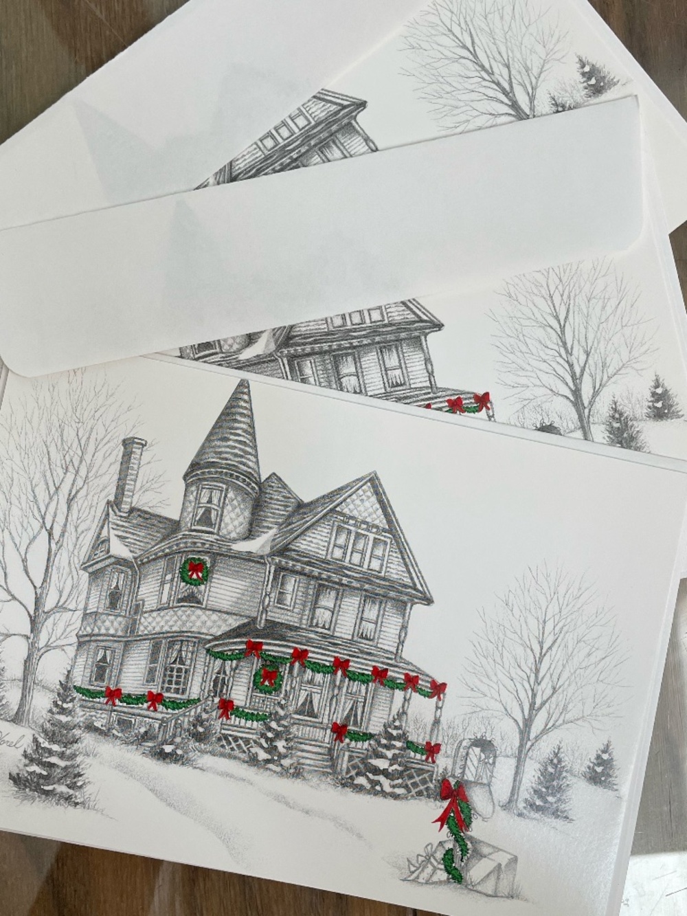 Set of 3 Happy New Year Greeting Cards